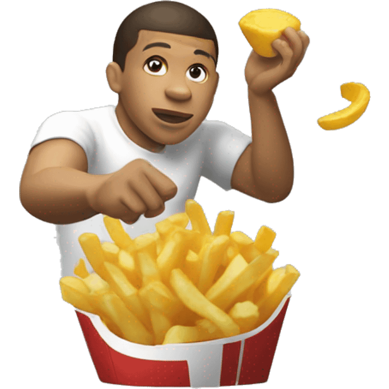 Mbappé qui mange des frites emoji