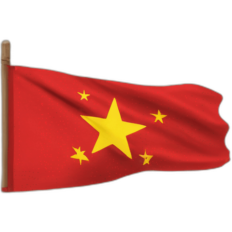 commmunist flag in a beach emoji