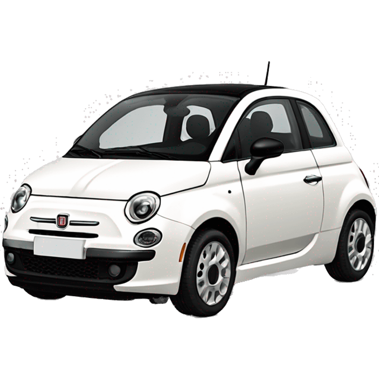 Fiat 500 2014 white emoji