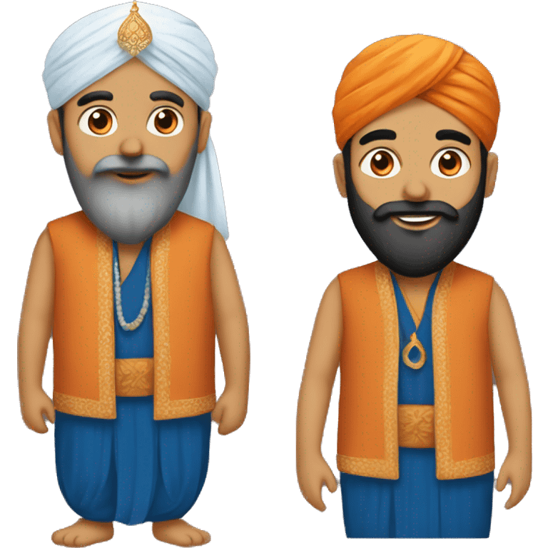 Sikh and pandit  emoji