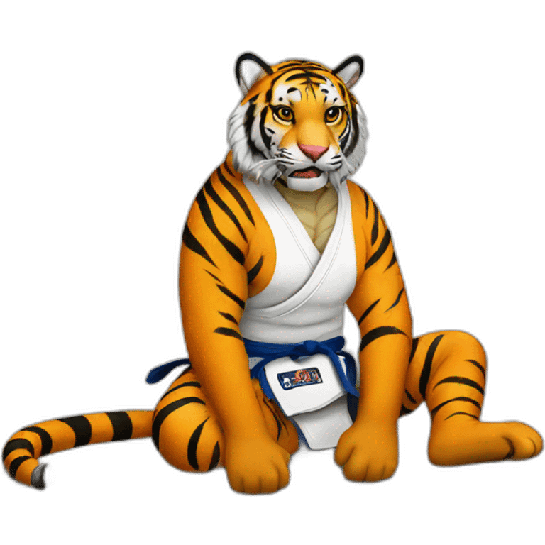 BJJ seated guard  Tiger  emoji