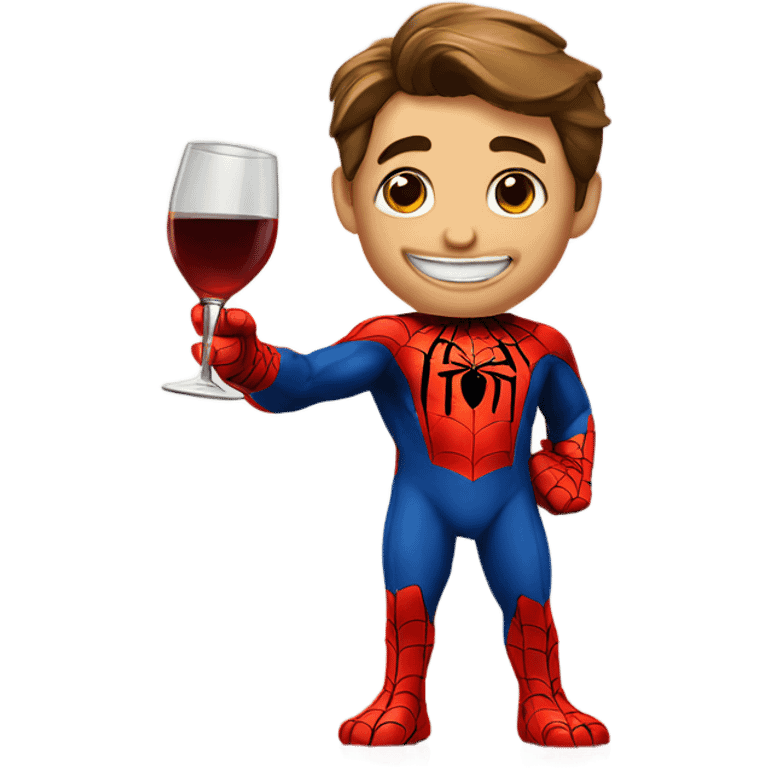 Spider-Man giving a toast emoji