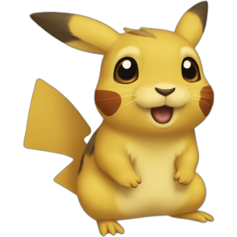 Pika qui boit du tee  emoji