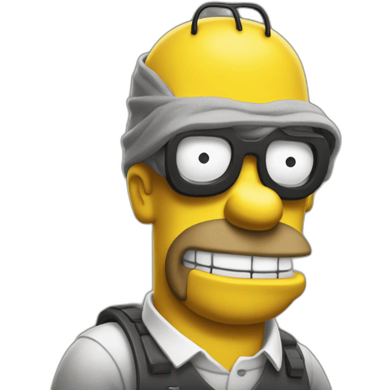 Homer Simpson who robs a bank  emoji