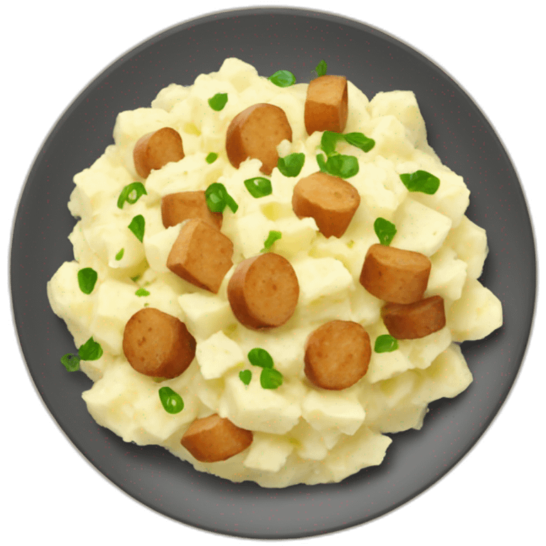 Mashed potato sausage salad emoji