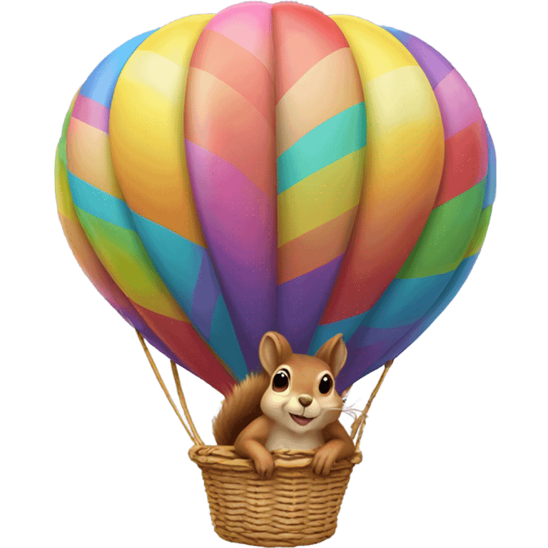 Squirrel in hot air balloon  emoji