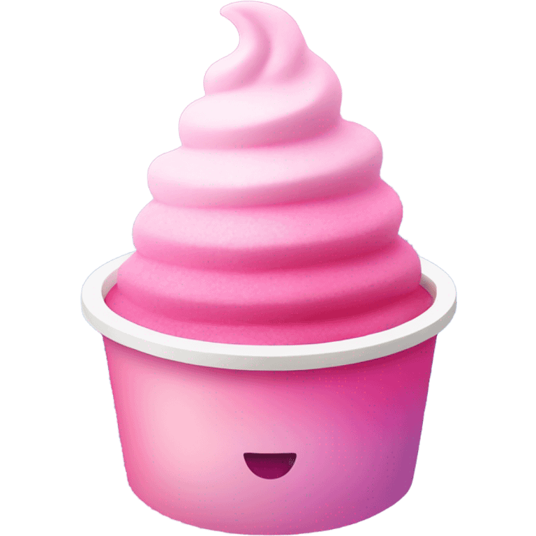 Pink ombre frozen yogurt  emoji