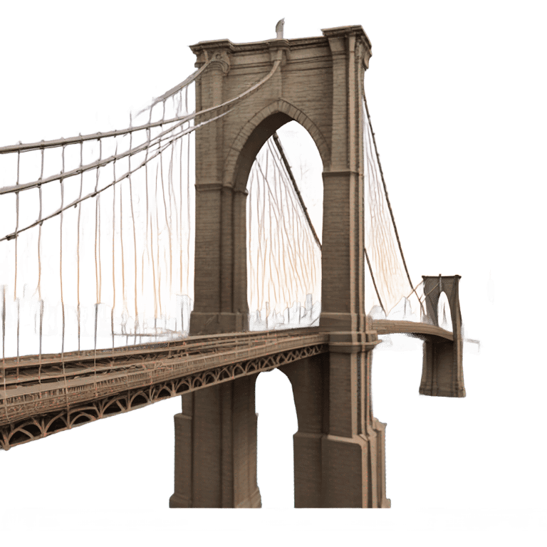 Brooklyn bridge seen from the coast emoji