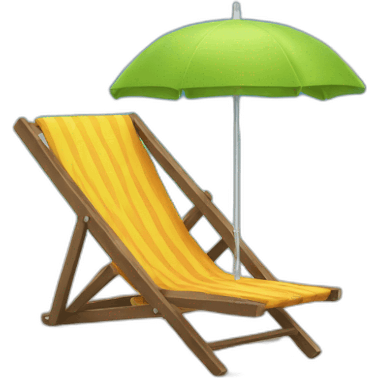 beach chair with umbrella emoji