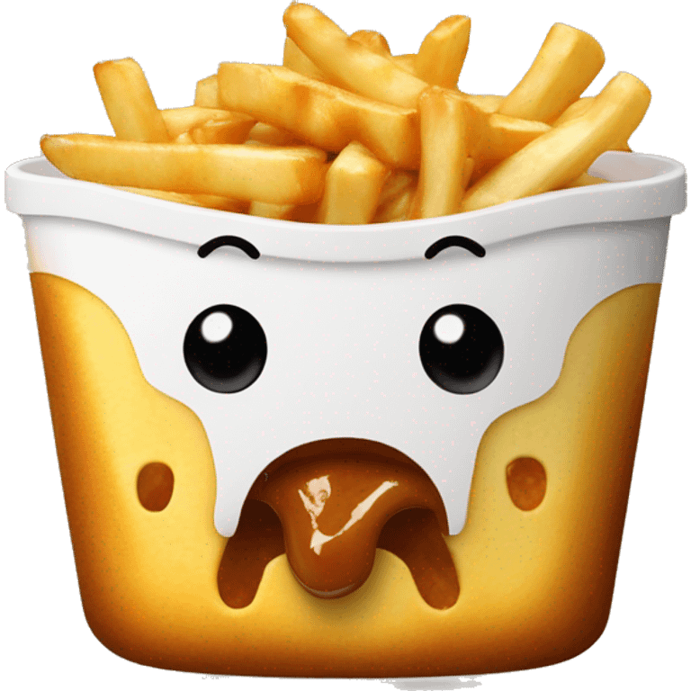 poutine qui mange une poutine emoji