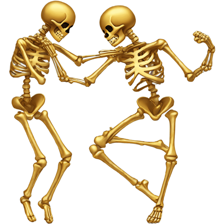 golden skeleton dancing emoji