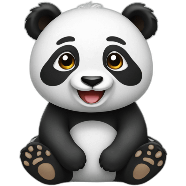 happy animal panda emoji