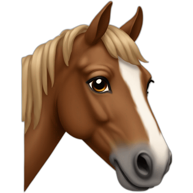 Brown horse from the front emoji