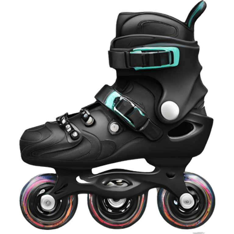 a black rollerblade inline skate, the model called "TWISTER XT" emoji