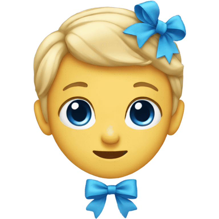 cute blue bow emoji