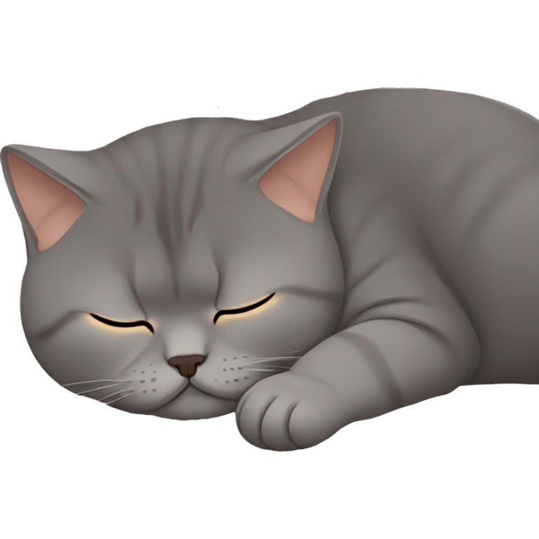 british shorthair Brown sleeping emoji