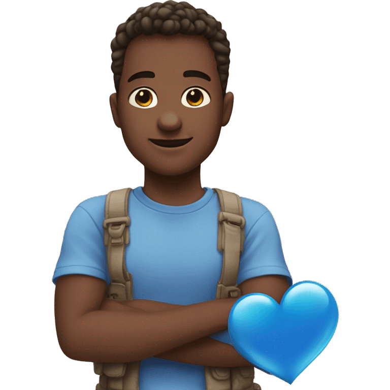 🥰 con cuori azzurri emoji