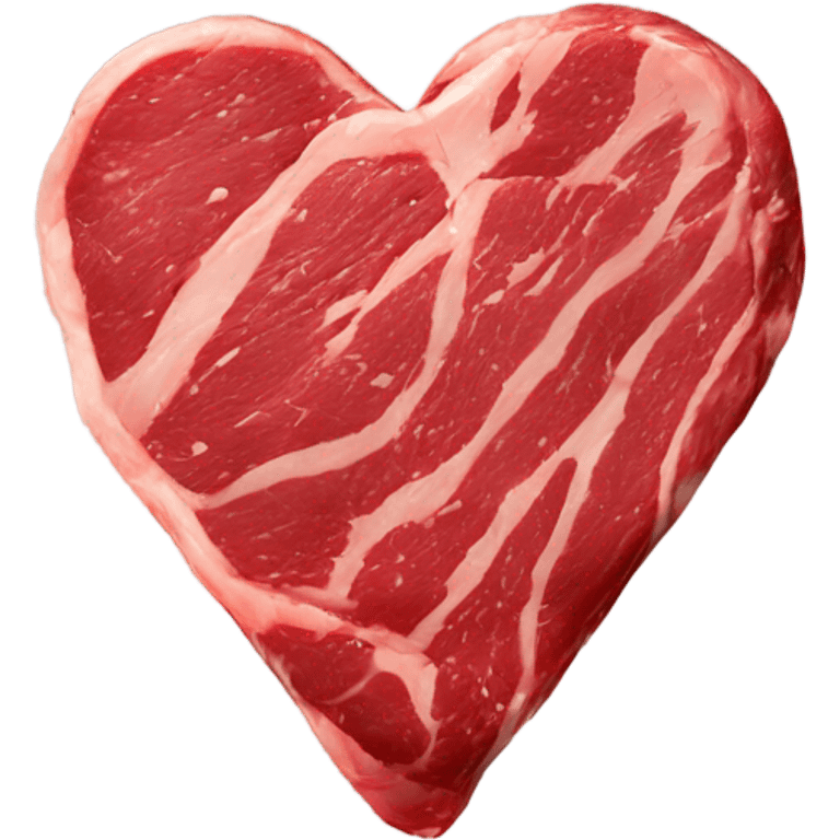 Heart shaped steak emoji