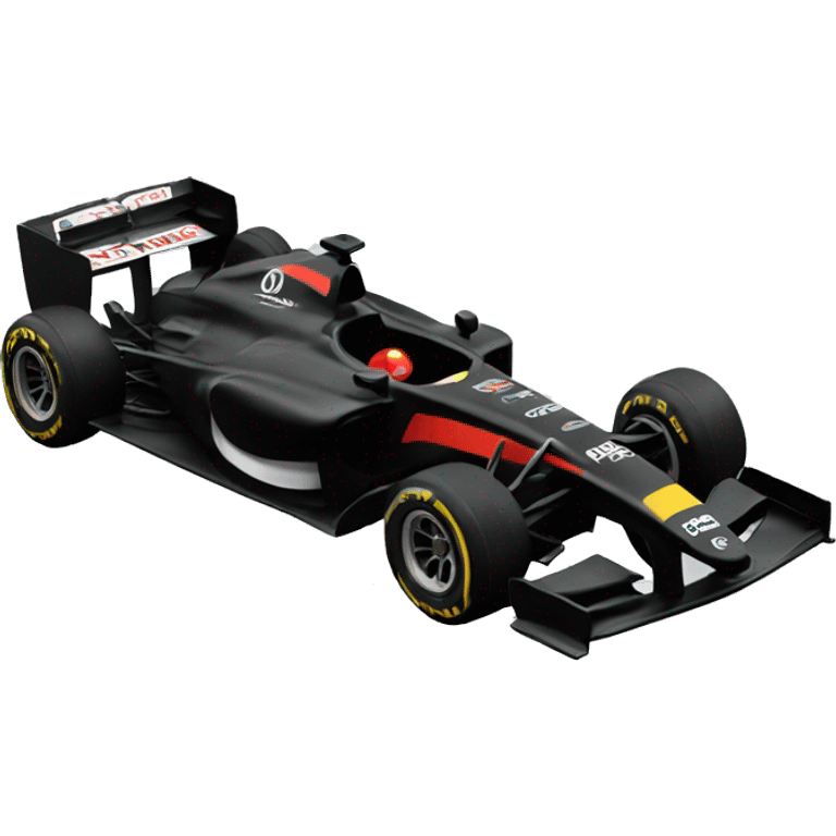 Black and formula one car emoji