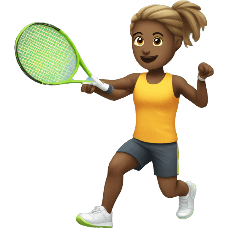 Gym excercise focusing in tennis emoji