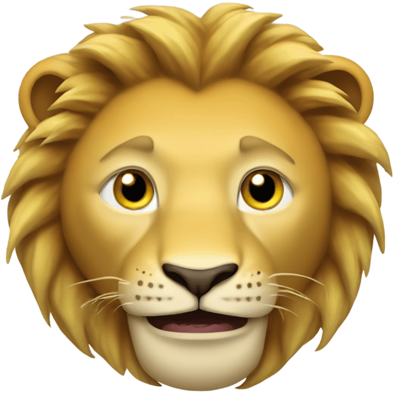 Create me emoji where Lion is holding a banana to elon musk head emoji