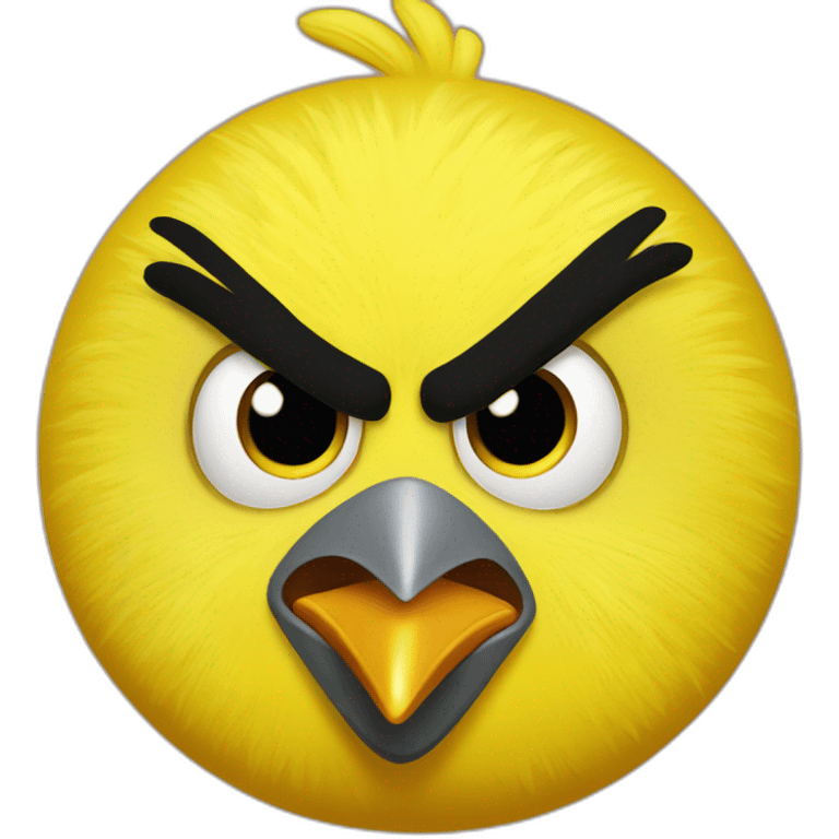 yellow angry bird emoji