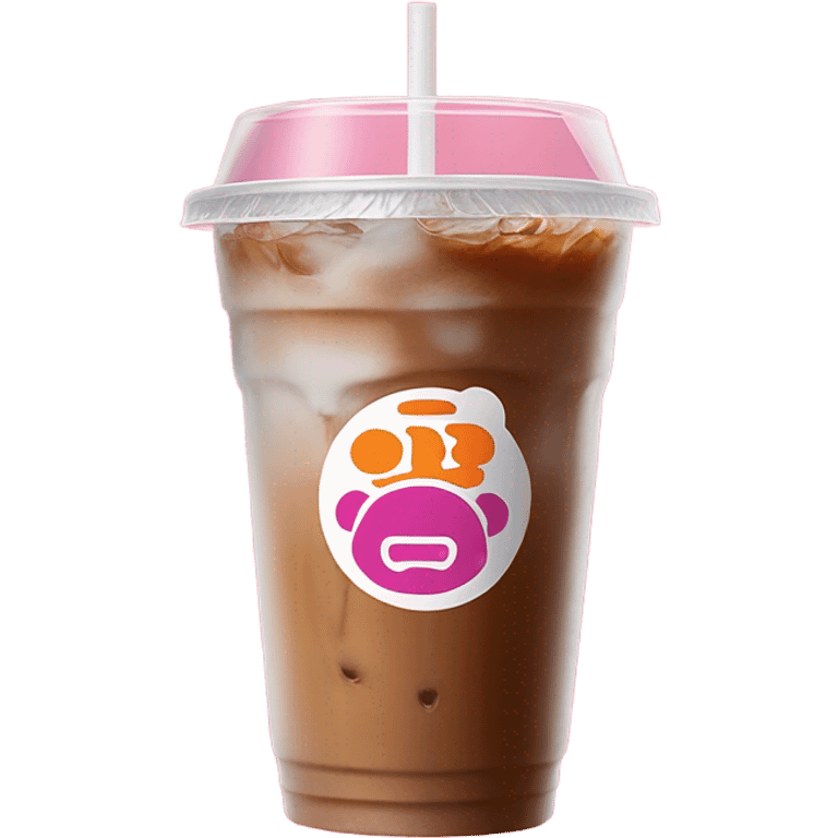 Dunkin donuts iced coffee cup emoji