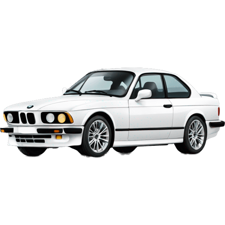 White bmw coupe  emoji