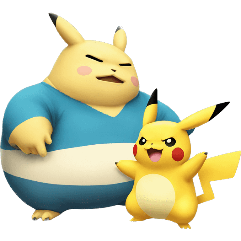 Pikachu and snorlax emoji