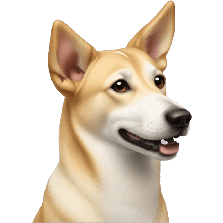 beige canaan dog with floppy ears emoji