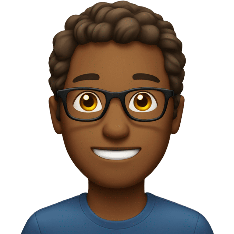 Brown guy with glasses  emoji