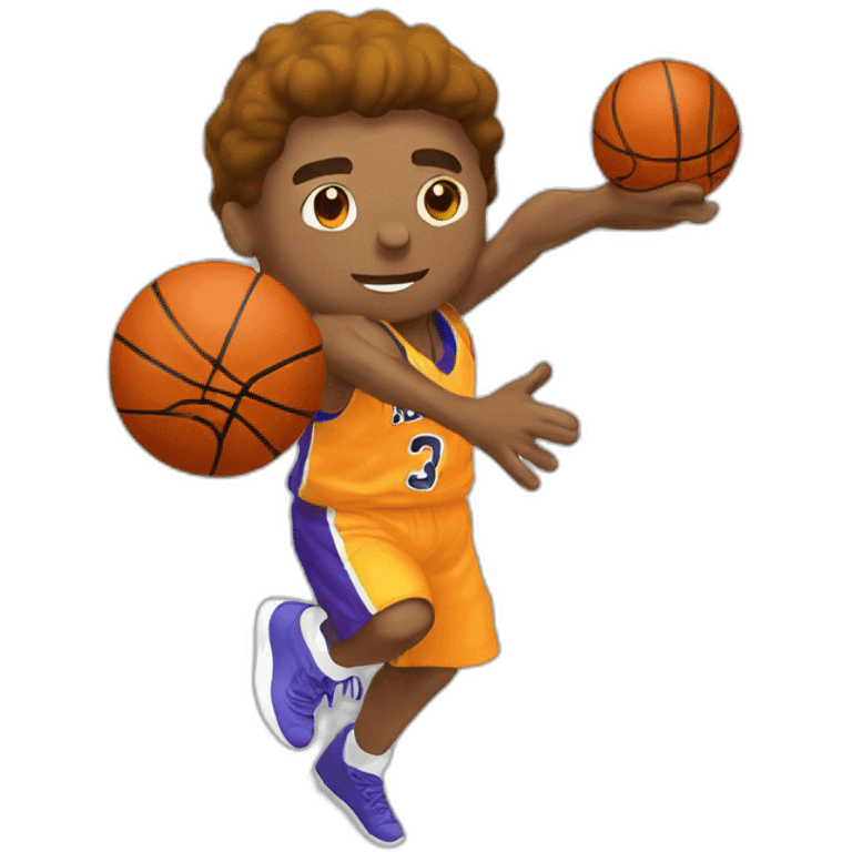 Basket-ball player shooting the ball emoji