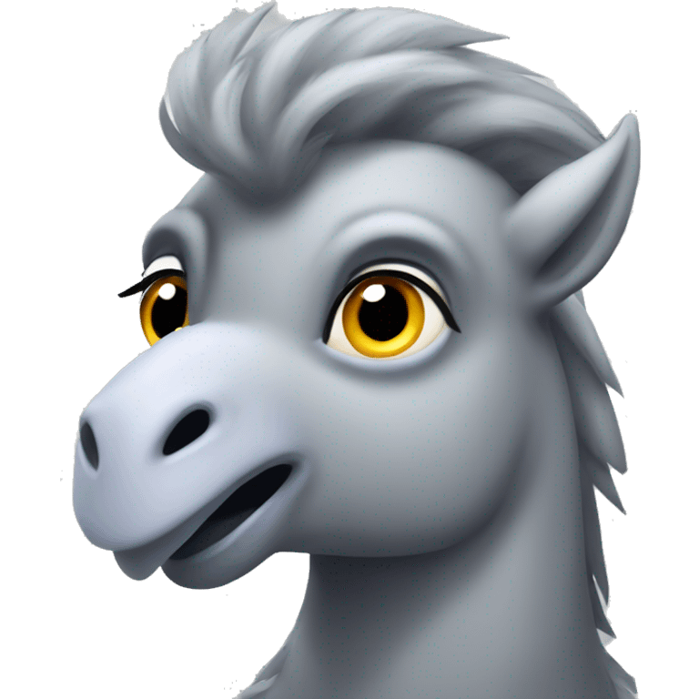 Light grey hippogriff emoji