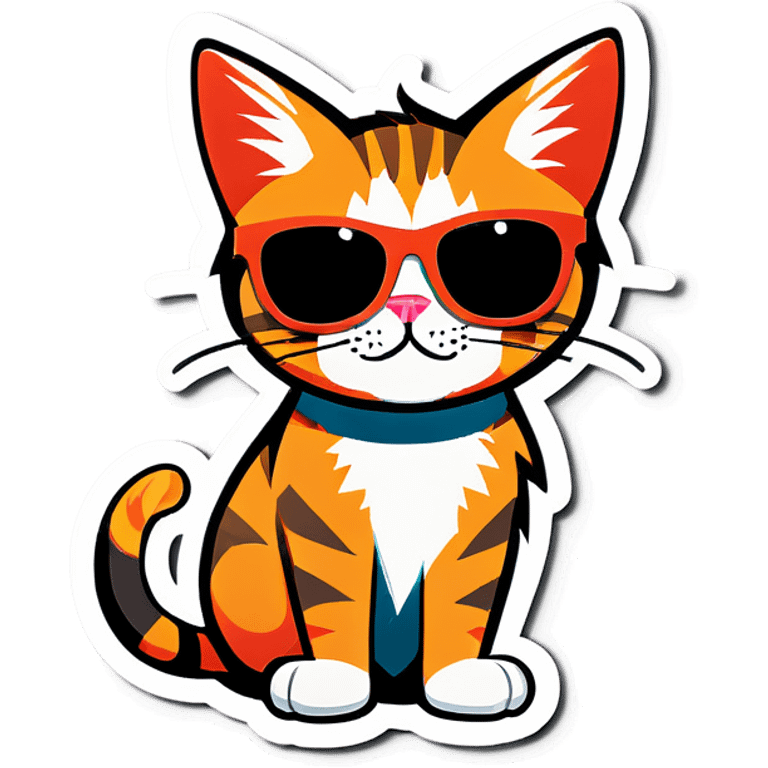 Cat with sunglasses emoji