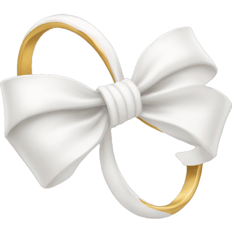 White Bow Ring  emoji