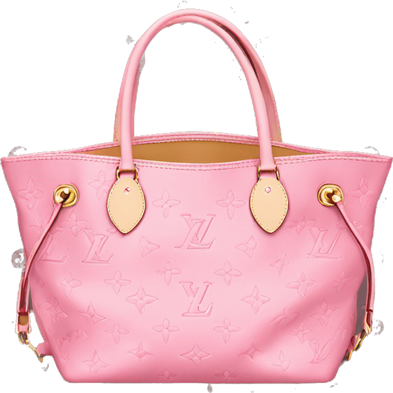 Pink Louis Vuitton never full handbag emoji