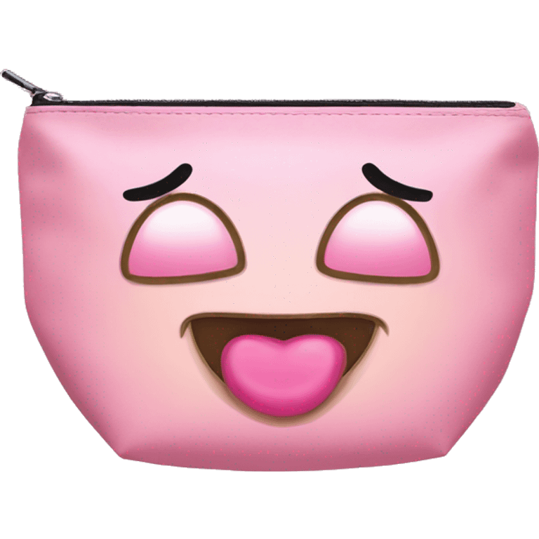 cute pink makeup pouch emoji