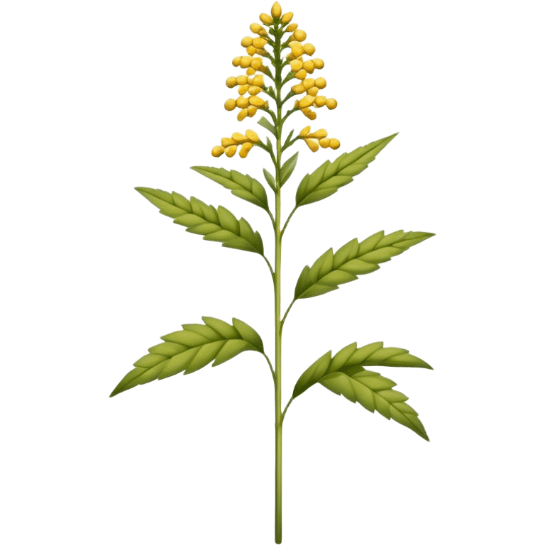 single Goldenrod, straight stem emoji