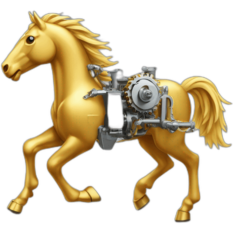 Mechanical Engineering running golden horse emoji