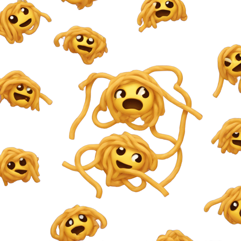 Spaghetti with gummi bears emoji