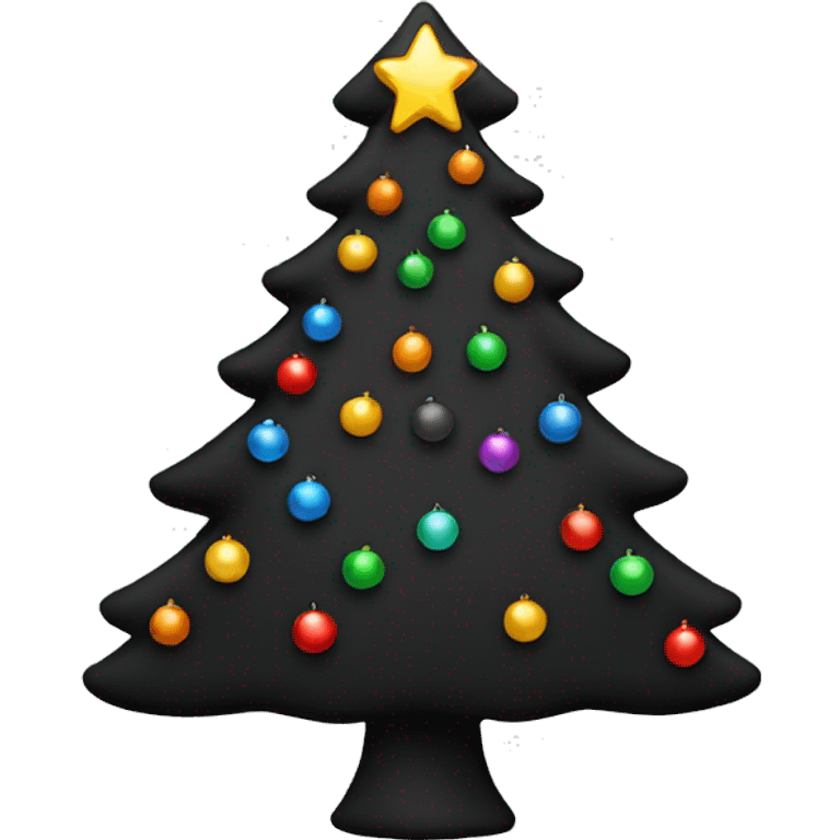 black christmas tree emoji