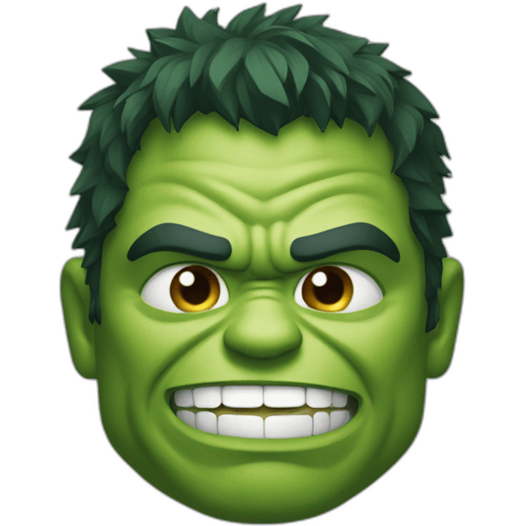 Hulk with smiling face emoji