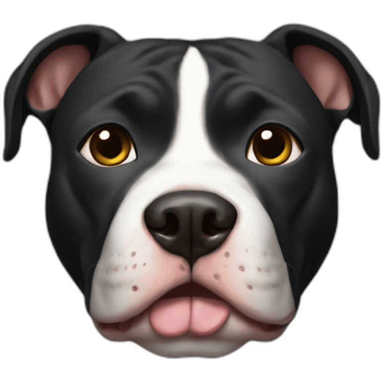 Black friendly pitbull emoji