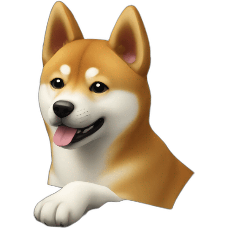 shiba inu in car emoji