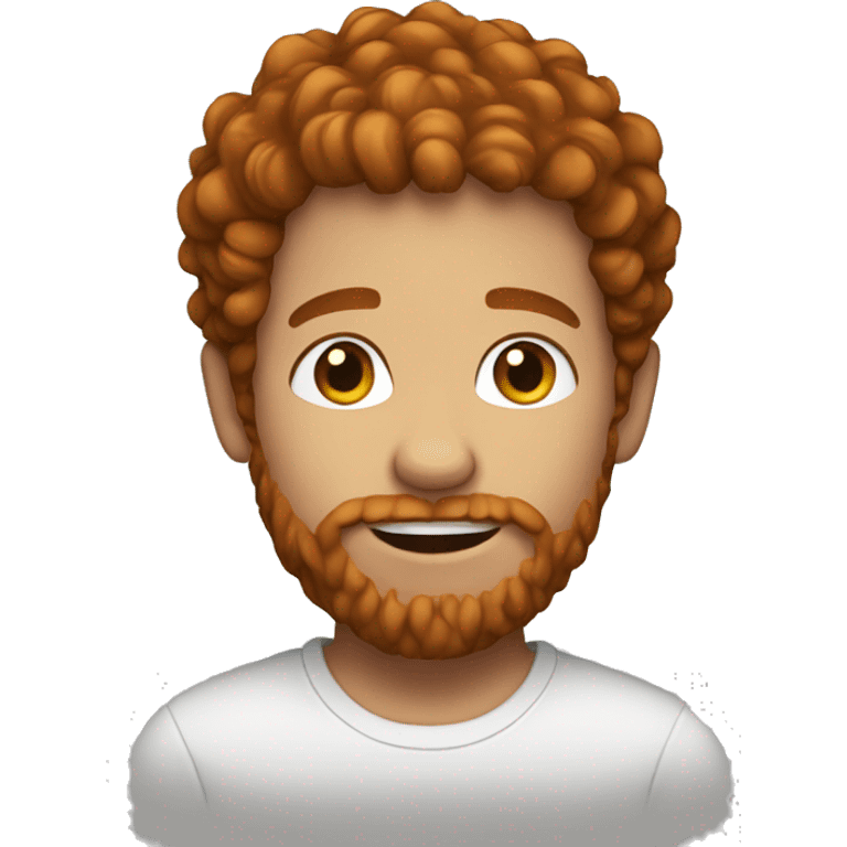 boy with ginger beard and curly brown hair  emoji