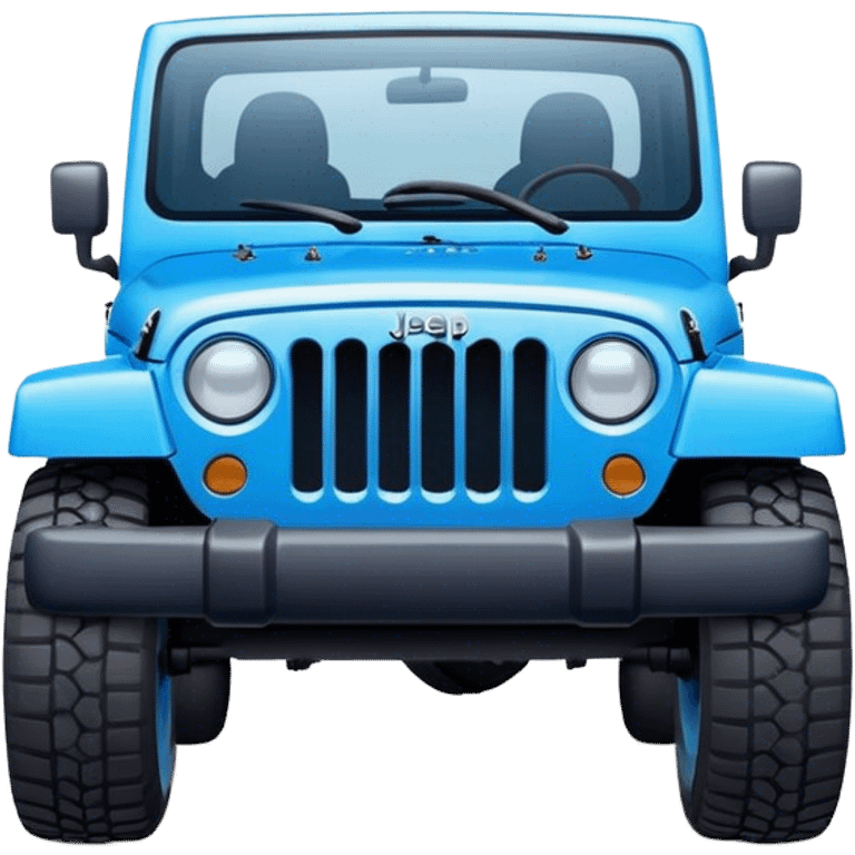 Blue jeep emoji