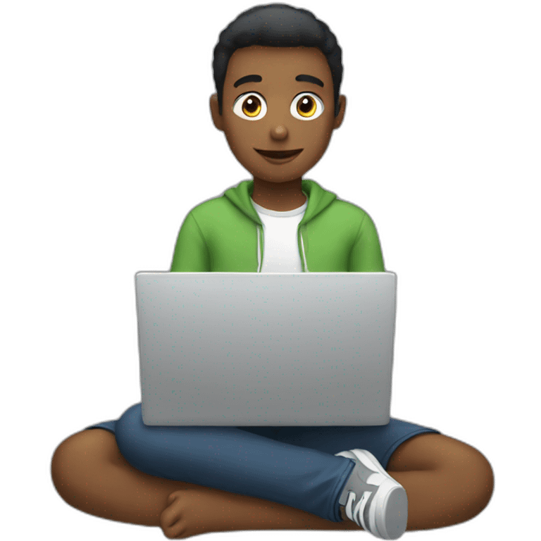 Boy with laptop emoji