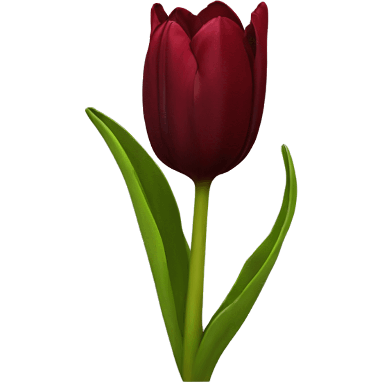 Dark red tulip emoji