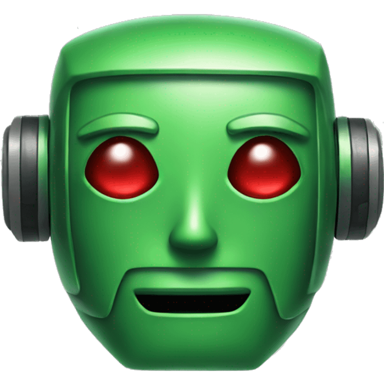 Green robot with red X over it emoji