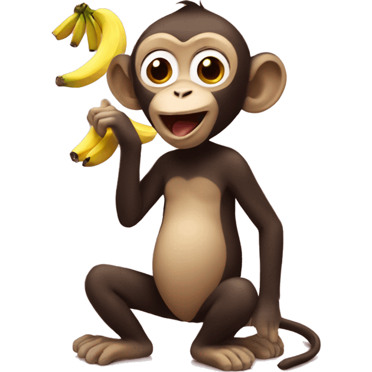 Monkey eating banana  emoji